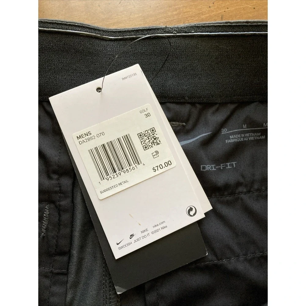 Nike Printed Chino Shorts mens Sz 30 New Grey Standard Fit Golf Clubs DA2892-07‎